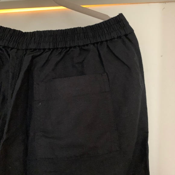 NWT J.Crew Black Linen Elastic Waist Pants - Picture 4 of 4